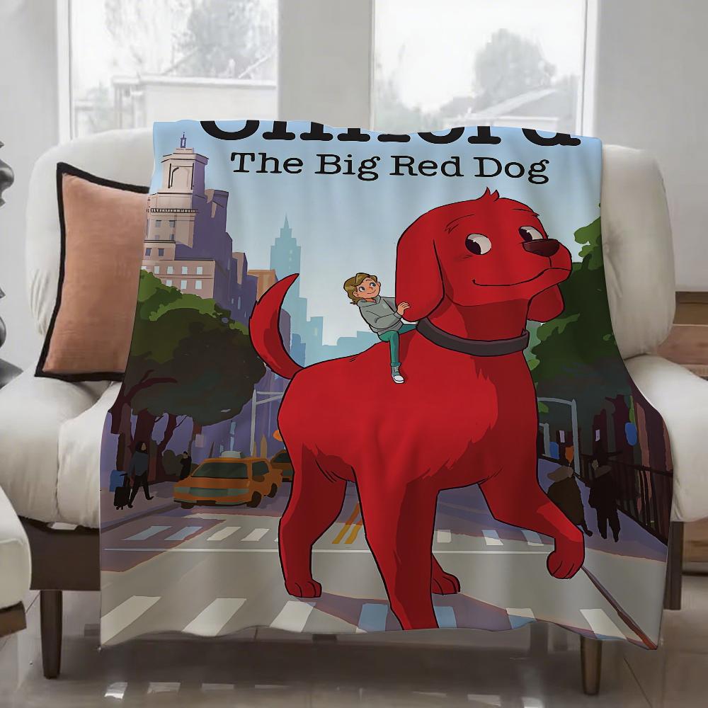 Cartoon Clifford the Big Red Dog Blanket Design Lightweight For Dorms, Naps, Living Room, Office,Sofa,All Season