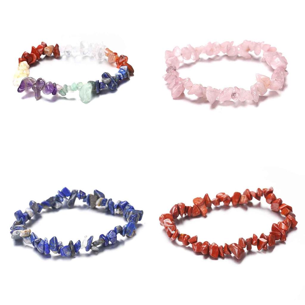 Браслет-стретч из премиальных неровных сколов горного хрусталя