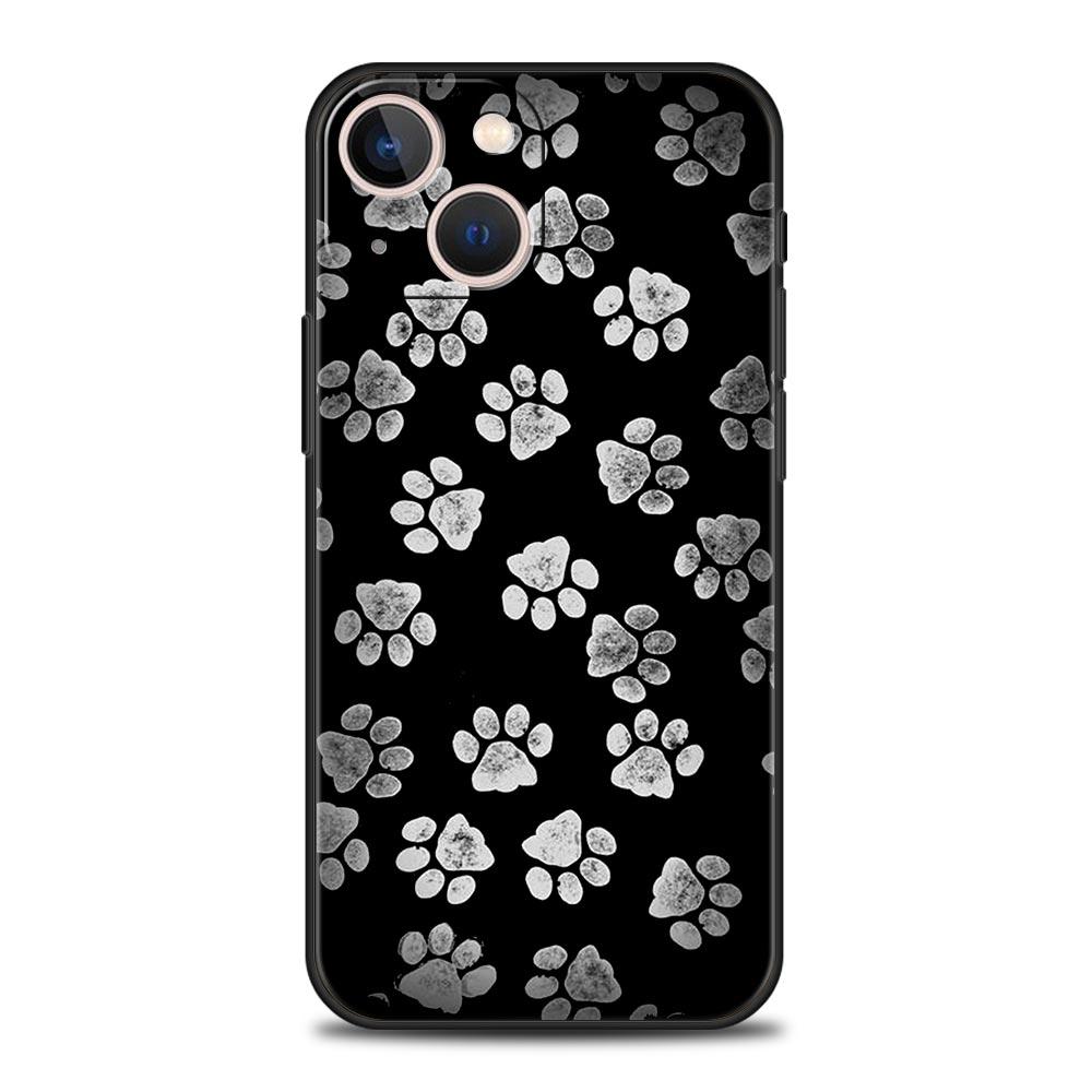 Милый чехол для телефона Cat Dog Paw Love Luxury для iPhone 13 15 14 12 Mini 11 Pro MAX XR X SE XS 7 8 Plus, силиконовый защитный чехол