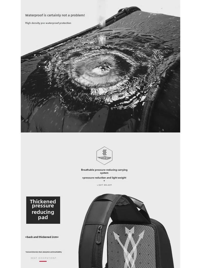 2023 Men's Casual Waterproof Multifunctional Cycling Shoulder Bag