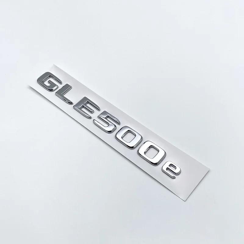 3D Flat Font Chrome Black Letters GLE350e GLE500e GLE350de 4Matic ABS Emblem for Mercedes Benz W166 V167 Car Trunk Logo Sticker AK262Y