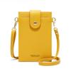 Женская Сумка через плечо для телефона из ПУ кожи Чехол для мобильного телефона Кошелек-кошелек с сенсорным экраном Держатель для карт Карман для монет Мини-сумка на плечо с регулируемым ремешком