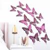 12 Pieces 3D Hollow Butterfly Wall Sticker Bedroom Living Room Home Decoration Paper Butterfly