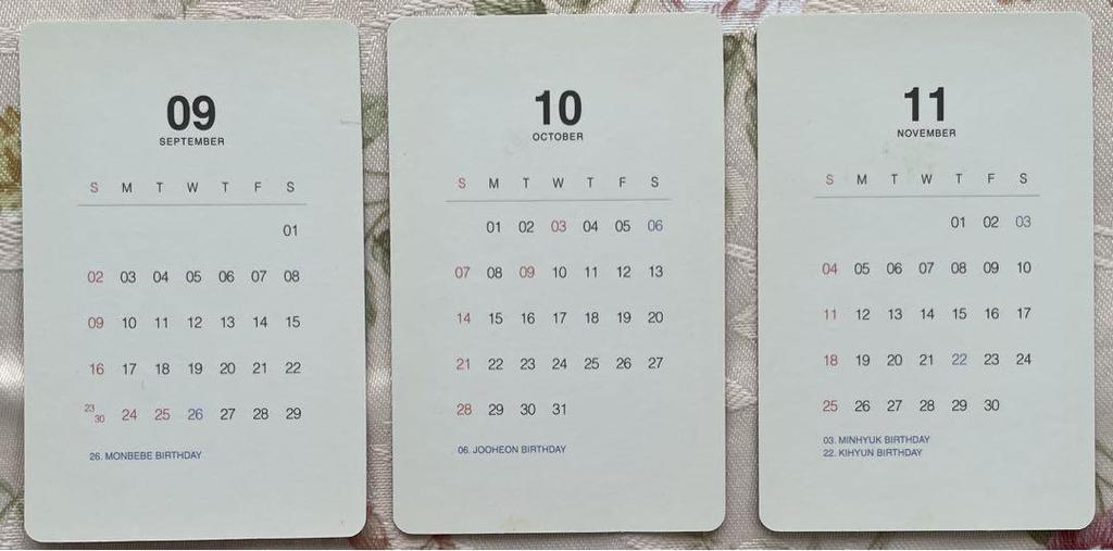 [Б/У] Коллекционные карточки MONSTA X, все по 3 штуки в наборе