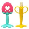 Nature Love Mere Chewable Silicone Fruit Teether Strawberry + Banana, No Stem, Mixed Colors, 1 Piece, Korean Baby Products