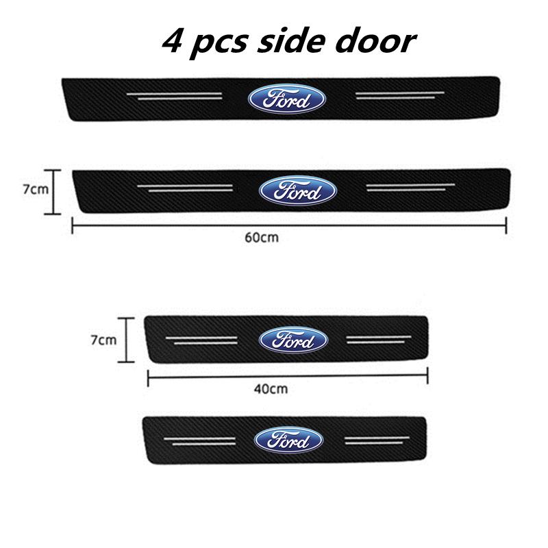 Car Door Sill Stickers Threshold Protector Film Wear Resistant For Ford Focus mk2 mk3 mk4 Fiesta mk7 Transit custom Accessories