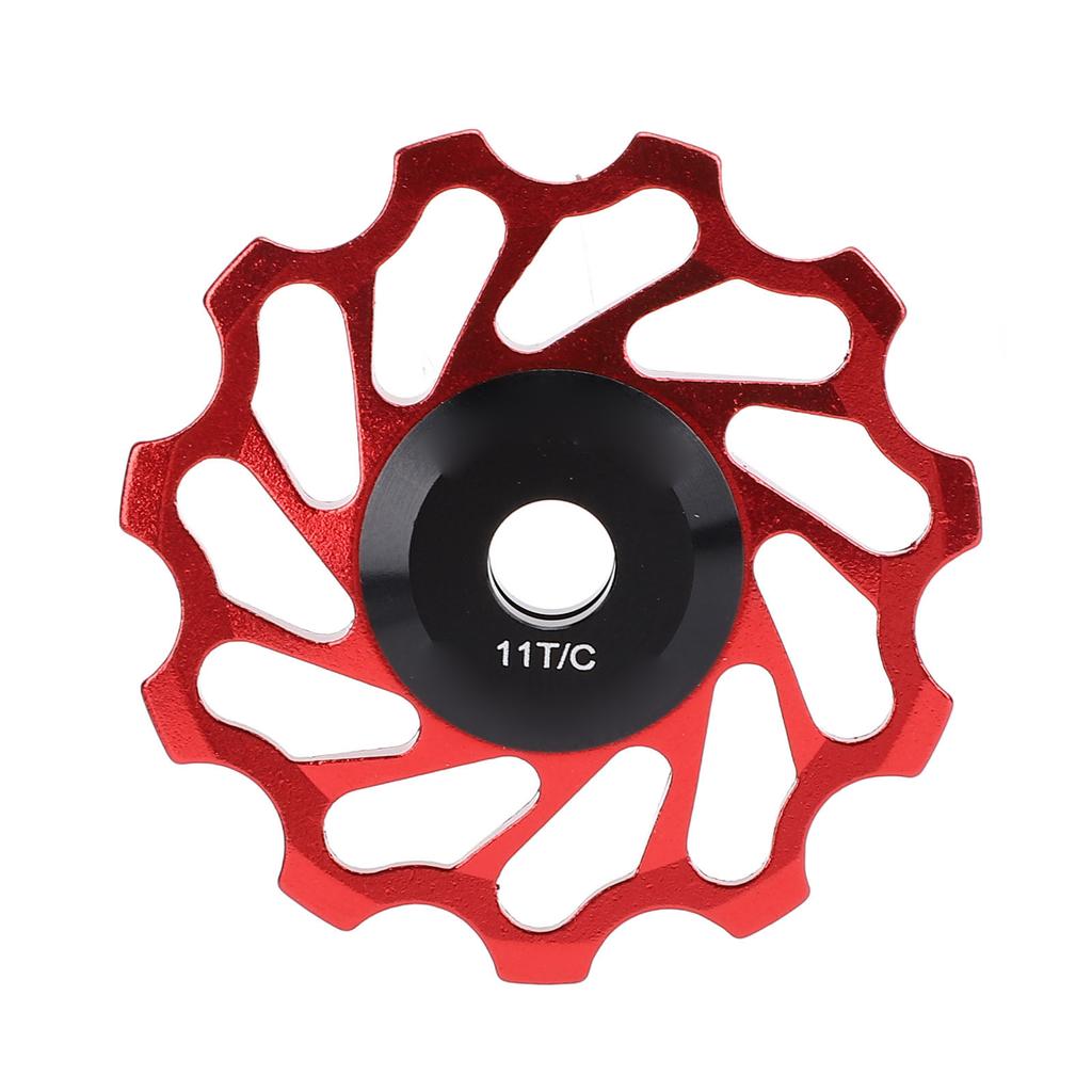 Велосипедный задний переключатель передач, ролик, красный, 11T, алюминиевый сплав, керамический подшипник, ролик для колеса для горного велосипеда