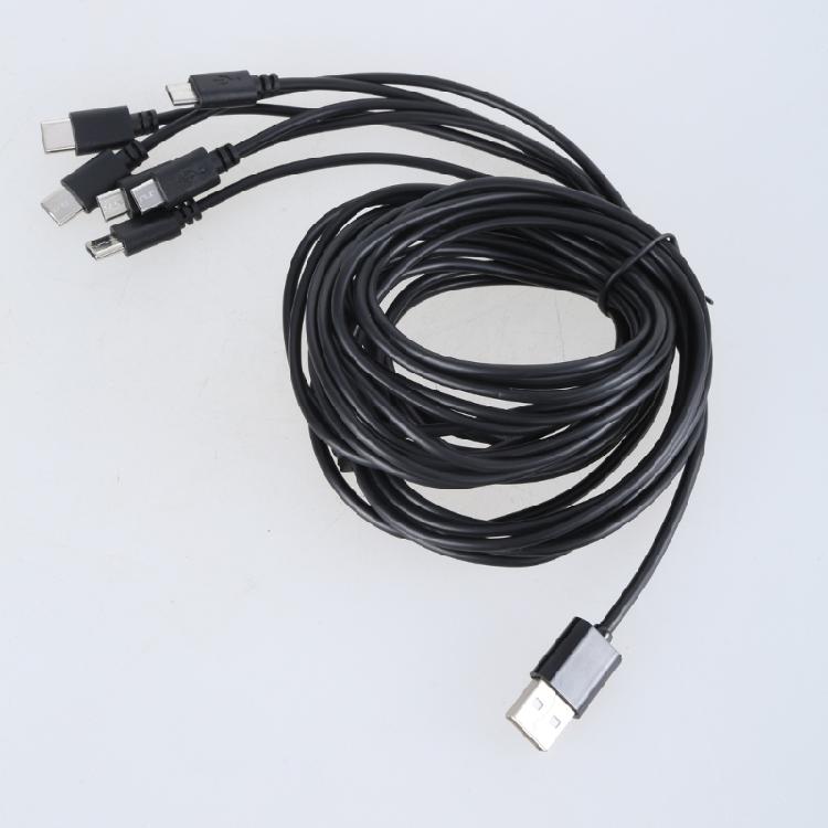 Эффективный USB-кабель для зарядки, шнур питания с разъемами USB 5Pin и Type C для одновременной зарядки шести устройств