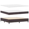 Box Spring Bed with Mattress Dark Brown 200 x 200 cm Fabric