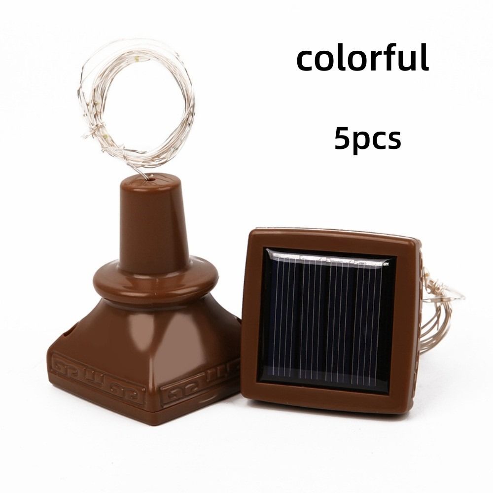 5 шт. Бутылочные светильники на солнечной батарее 20 светодиодных гирлянд Новая медная проволочная гирлянда Винные бутылки