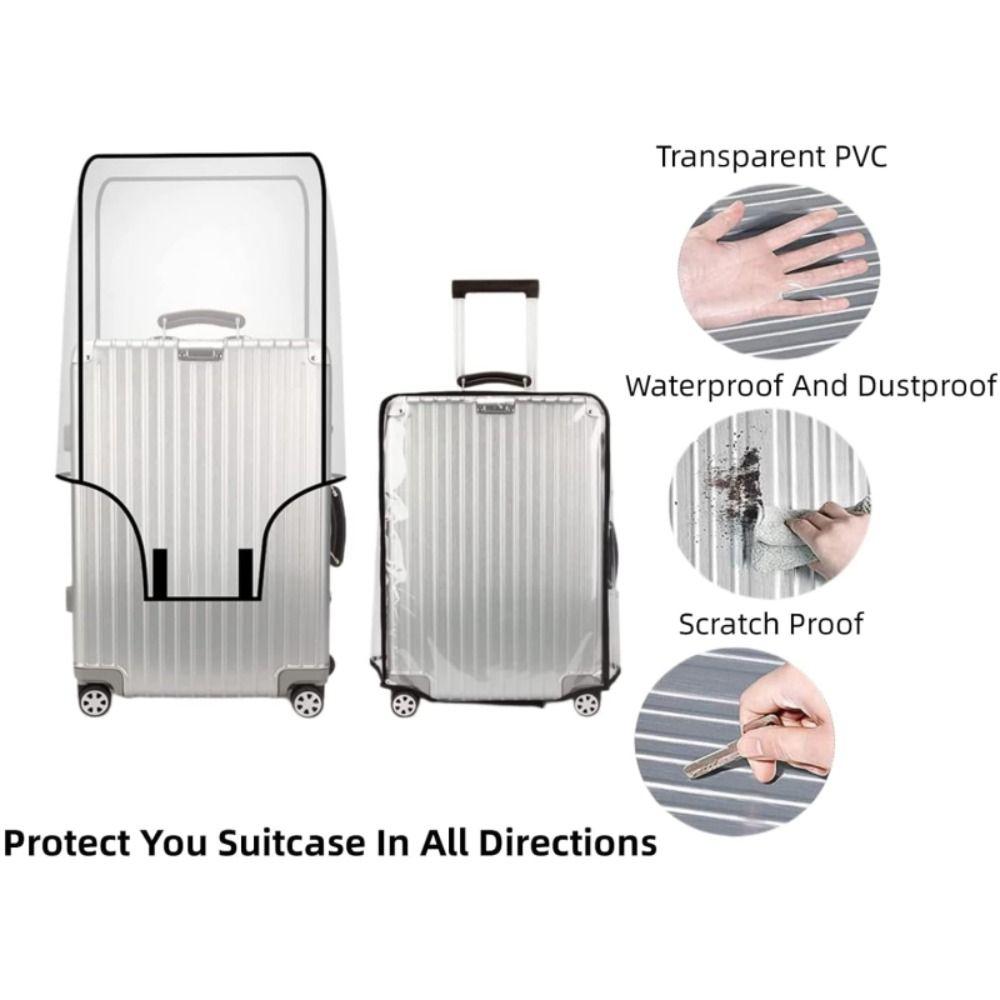 Clear Suitcase Cover Waterproof Dustproof Cover Thickened Luggage Protector Cover Trolley Case