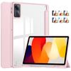 For Redmi Pad SE Case With Pen Holder PU Leather Acrylic Clear Back Fold Cover For Funda Xiaomi Redmi Pad SE 11 Inch Smart Cover