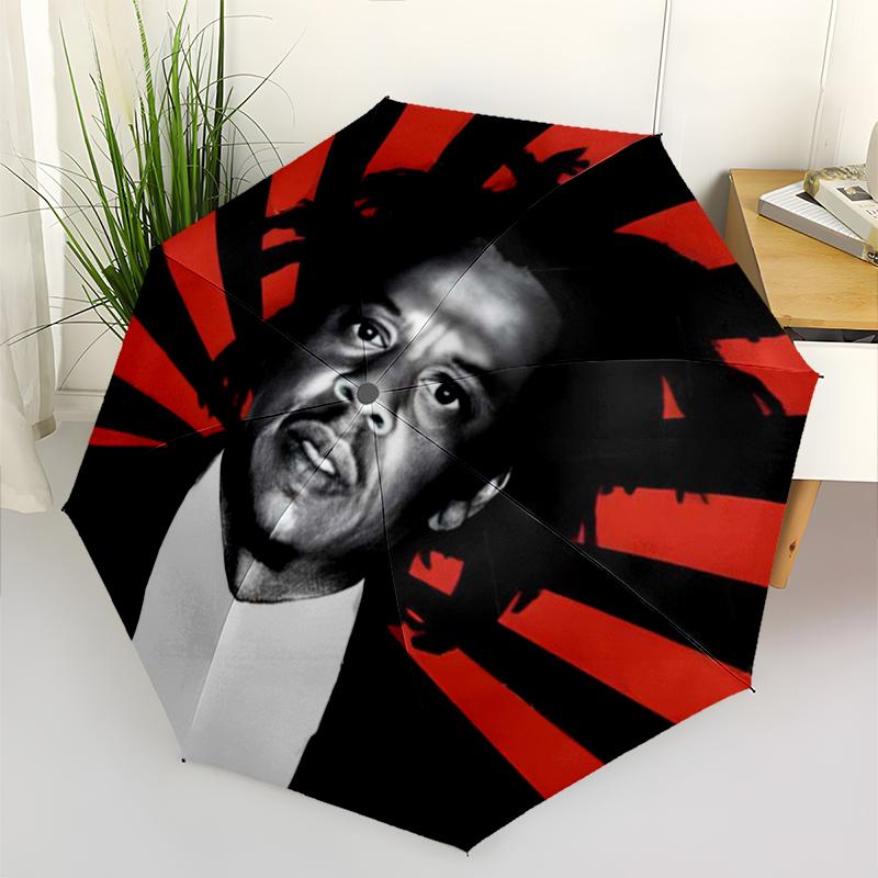 Jay-Z Fashionable Automatic Opening/Closing Folding Umbrella. Portable and Foldable, Ideal for Gift, Travel, and Daily Use.