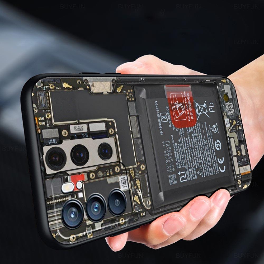 Чехол для телефона с рисунком печатной платы для Oppo Reno 13 12 11 10 7 F Find X5 X6 A98 A80 A79 A78 A57 A54 A31 A17 Pro 5G Мягкий ТПУ