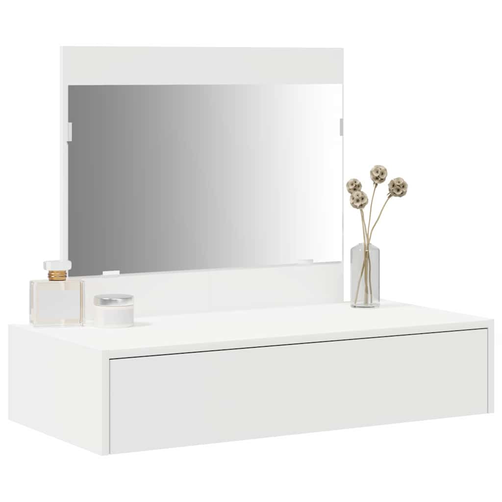 Makeup Table with Drawers White 83 x 40 x 70 cm Engineered Wood