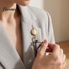 Metal Eyewear Holder Eyeglasses Brooch Pin, Glasses Shape Lapel Pin for Men Women, Clothing Accessory Storage Clothes Decoration Accessories