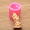 1PC Hands Together Praying Incense Candle Silicone Mold Palm Worship DIY Hands Together Praying Gypsum Decoration Mold