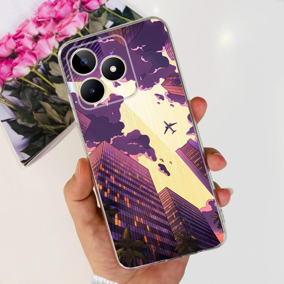 Чехол для телефона Realme Note 50 Realme Note50 4G RMX3834 2024 Модный Крутой Расписной Мягкий Силиконовый ТПУ Чехлы