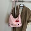 Hello Kitty Girl Large Capacity Pu Tote Bag With Breathable Waterproof Design For Daily Use