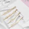 4pcs/set Simple Metal  Women Geometry Hair Clip Girls Hairgrips  Geometric Rhombus Barrettes