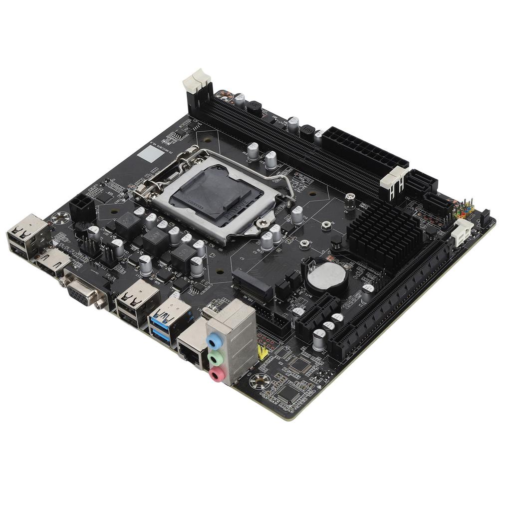 Материнская плата для настольного компьютера H61C LGA 1155 Pin DDR3 Двухканальная игровая материнская плата Компьютерная материнская плата с 4 USB2.0 2