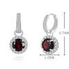 Luxury January Birthstone Natural Garnet Earrings S925 Silver Fine Jewelry Lady Anniversary & Banquets Wear