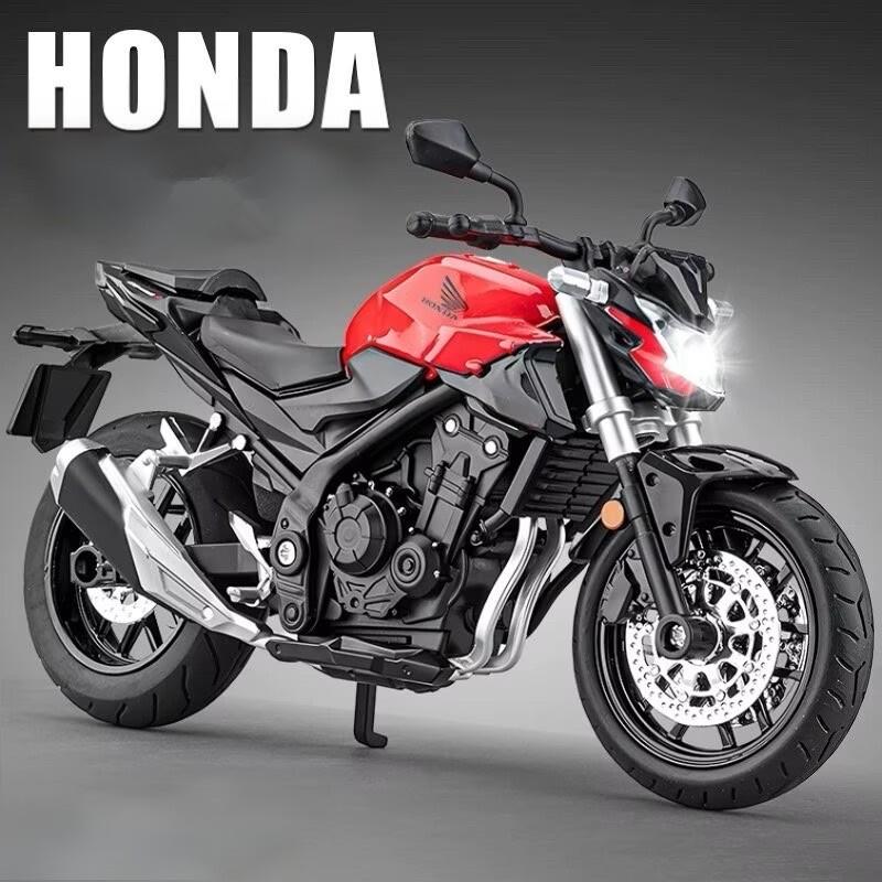 1:12 Honda Cb400F Спортивная модель мотоцикла из сплава Литая модель мотоцикла для уличных гонок Высокая симуляция Звук Свет Детская игрушка Подарок