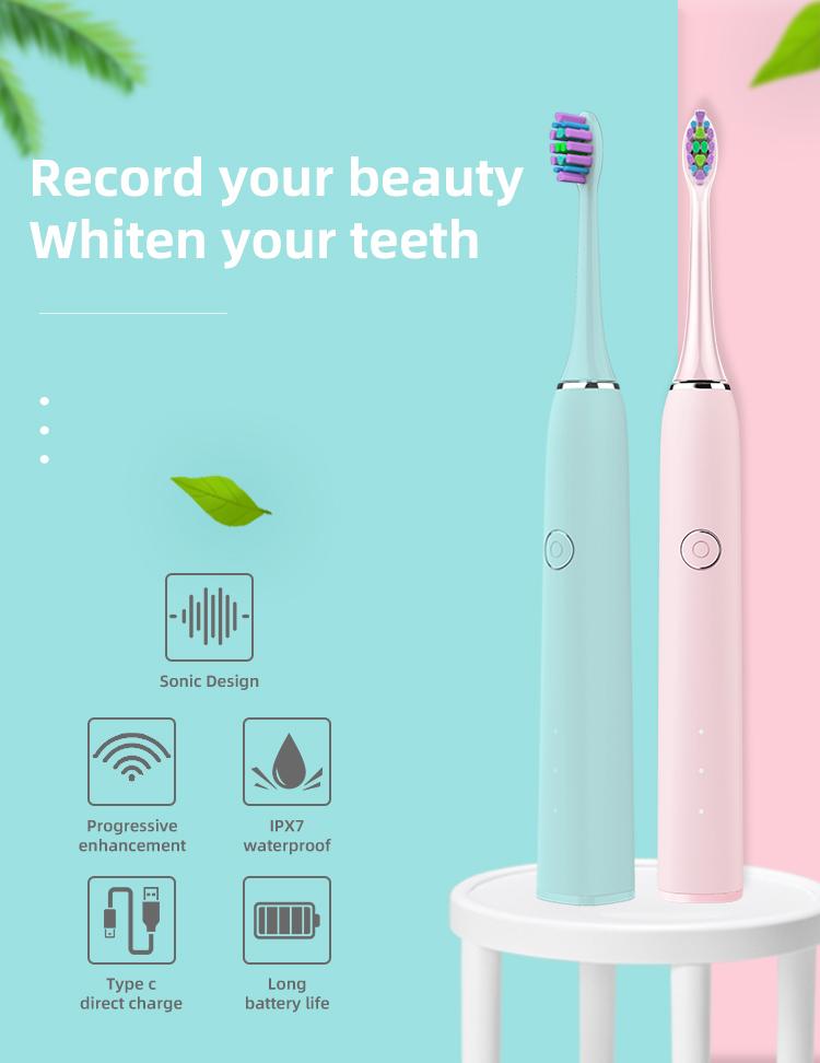 Baolijie SN302 Intelligent Electric Toothbrush Acoustic Wave Type with Dupont Soft Hair for Adults