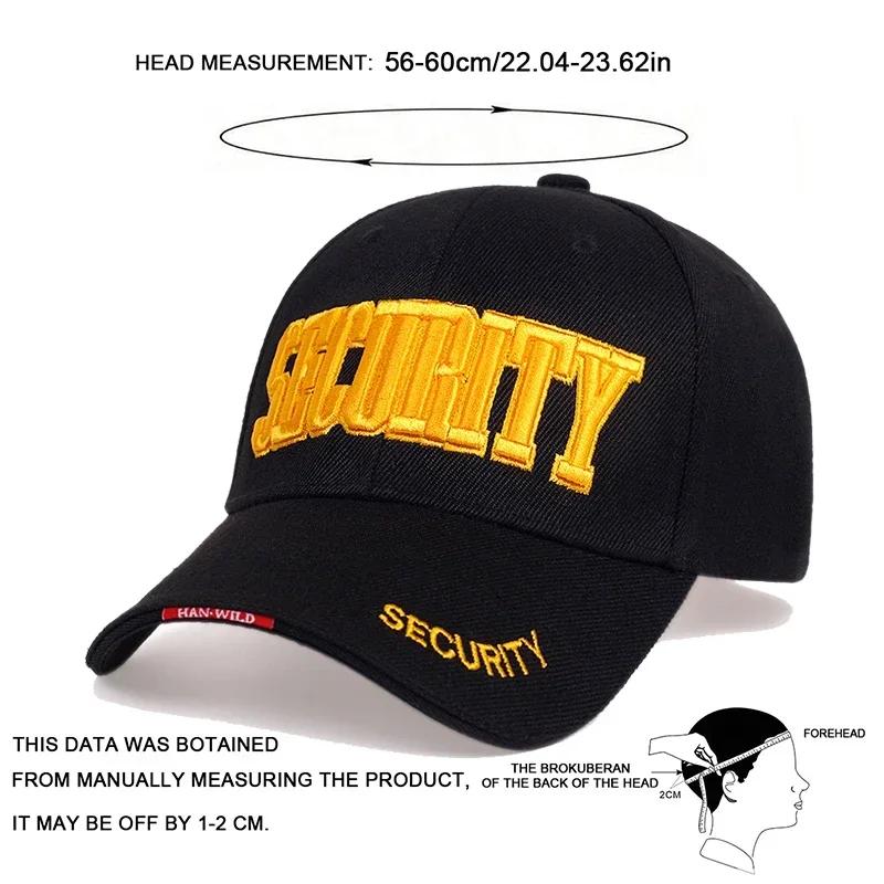 Baseball Stitching Stitched Embroidered Alphabet Security Neutral Gender Women Men For Caps Spring And Autumn Outdoor Adjustable Casual Hats Hip