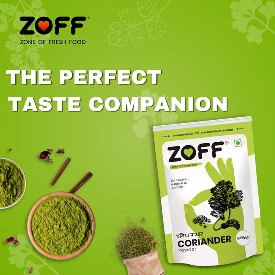 Порошок кориандра Zoff | Качественный порошок Dhaniya из свежих семян кориандра, собранных на ферме | Упаковка из 4 шт. | Вес нетто - 2 кг