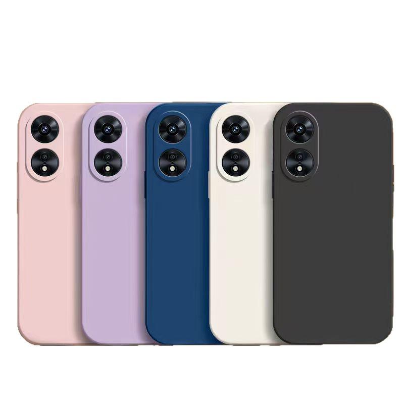 Совместимо с OPPO A78 5G: Простой однотонный кубик Рубика Жидкостный чехол с полным покрытием, защитой от падений, мягкий