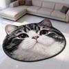 2D Home Decor Carpet Non-Slip Cartoon Carpet Soft Cat-Shaped Area Rug  Living Rooms