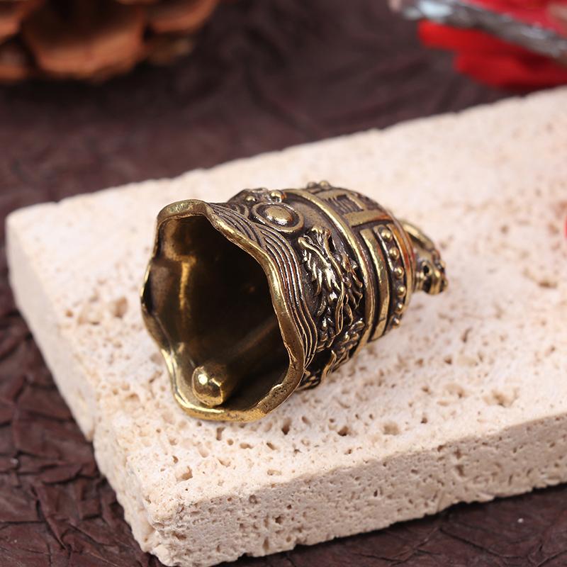 1Pc Brass Handicraft Dragon Bell Keychain Car Interior Double Dragon Playing Beads Bell Brass Bell Home Decoration Pendant