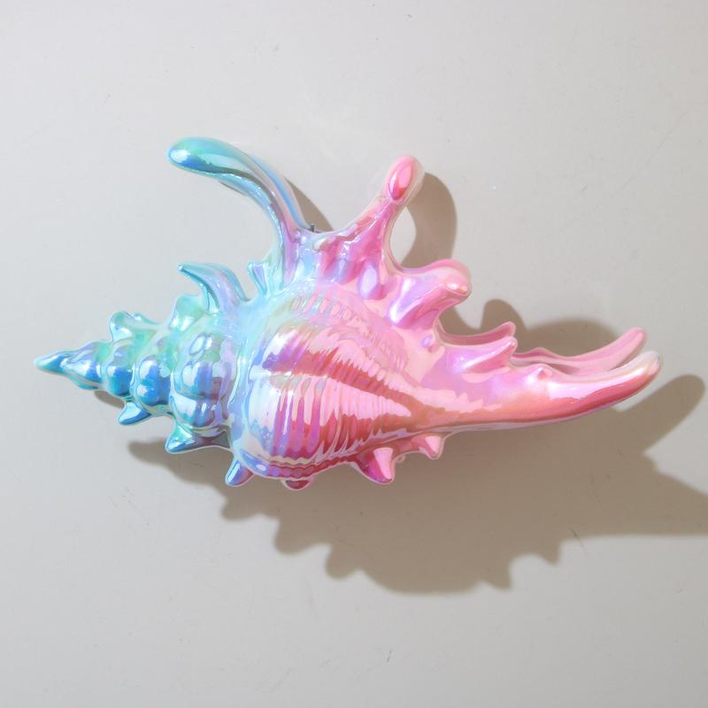 1 шт. Зажим-акула, заколка для волос в виде раскрашенной раковины, красочный аксессуар, обязательный для летних пляжных причесок