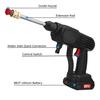 15000mAh Cordless High Pressure Washer Spray Water Gun Car Wash Pressure Water Nozzle Cleaning Machine for 18V Battery 1500W