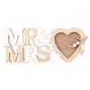 Wooden Picture Frame Heart Shaped MR MRS Waterproof Antiwear Romantic Desk Photo Frame for