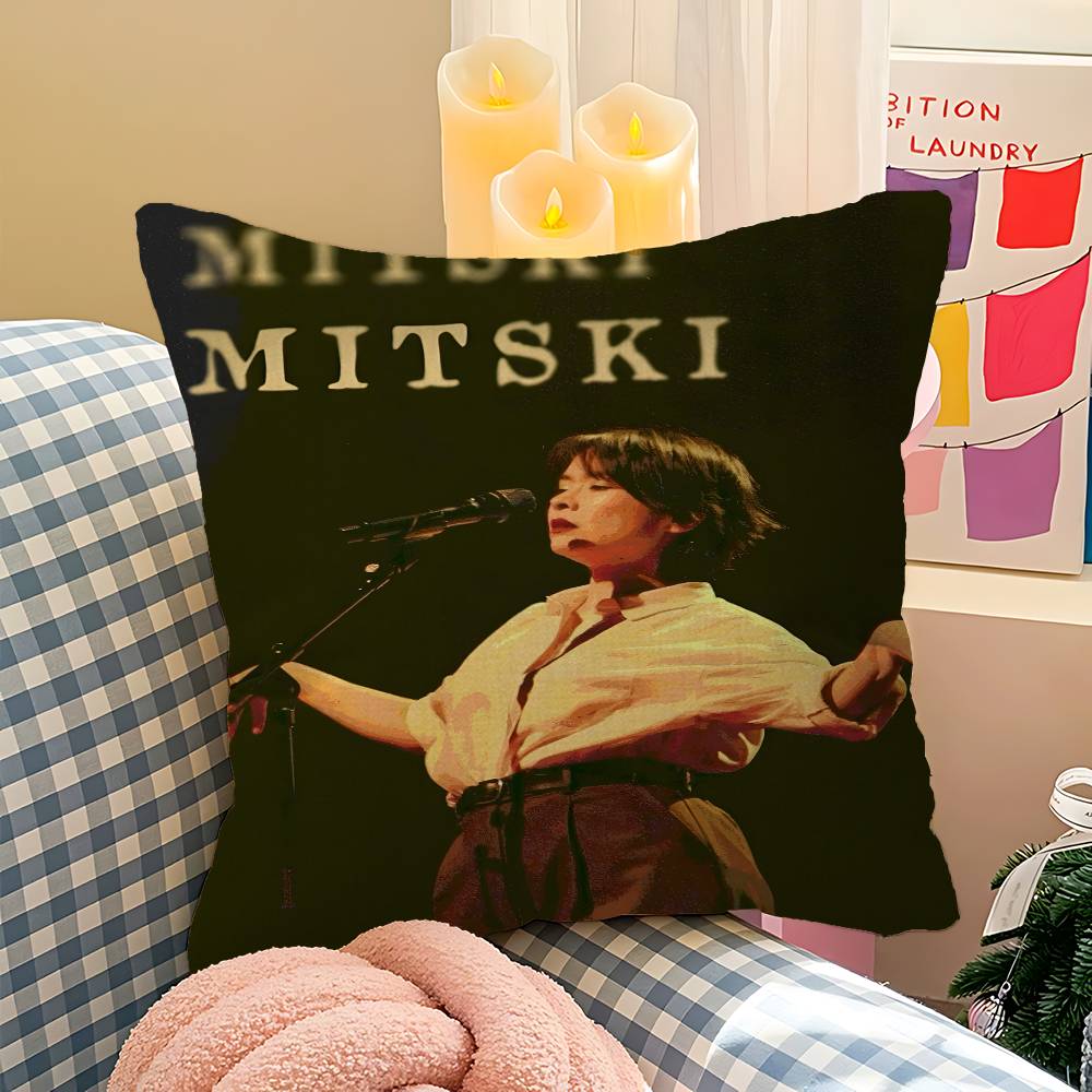 M-Mitski Be The Cowboy Nobody Lush Pillow Case Cushion Cover Car Throw Pillow Case For Sofa Car Christmas Gift 40x40cm 45x45cm