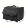 Handheld car storage box leather folding storage box multifunctional car storage box organizing box