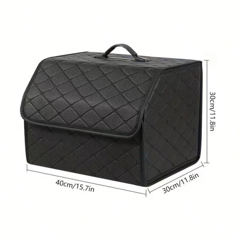 Handheld car storage box leather folding storage box multifunctional car storage box organizing box