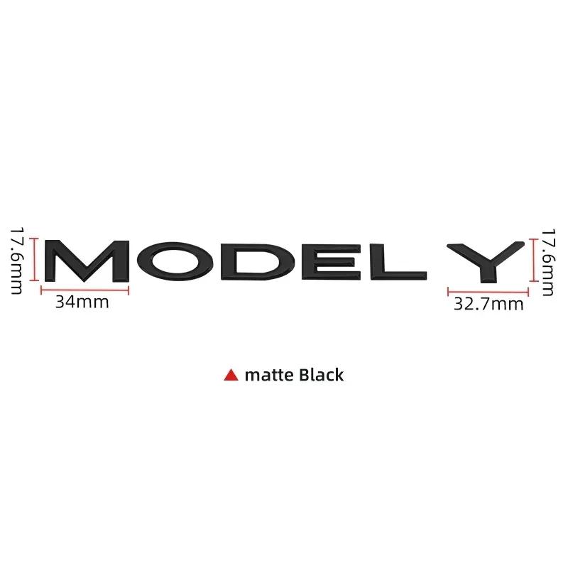 Car Sticker Tesla 3D ABS Chrome Rear Trunk Logo Emblem Badge Sticker Decal Accessory For Tesla Model 3 Y Accessories