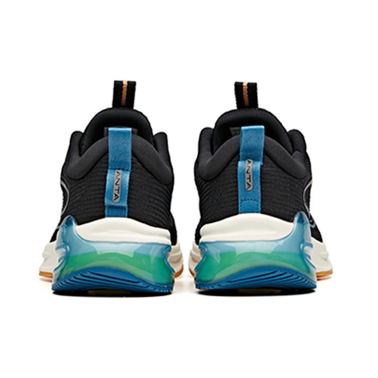 Anta Tron 1.0 Амортизирующие Нескользящие Износостойкие Дышащие Низкие Беговые Кроссовки Мужские Черно-Сине-Белые 112115586S-1