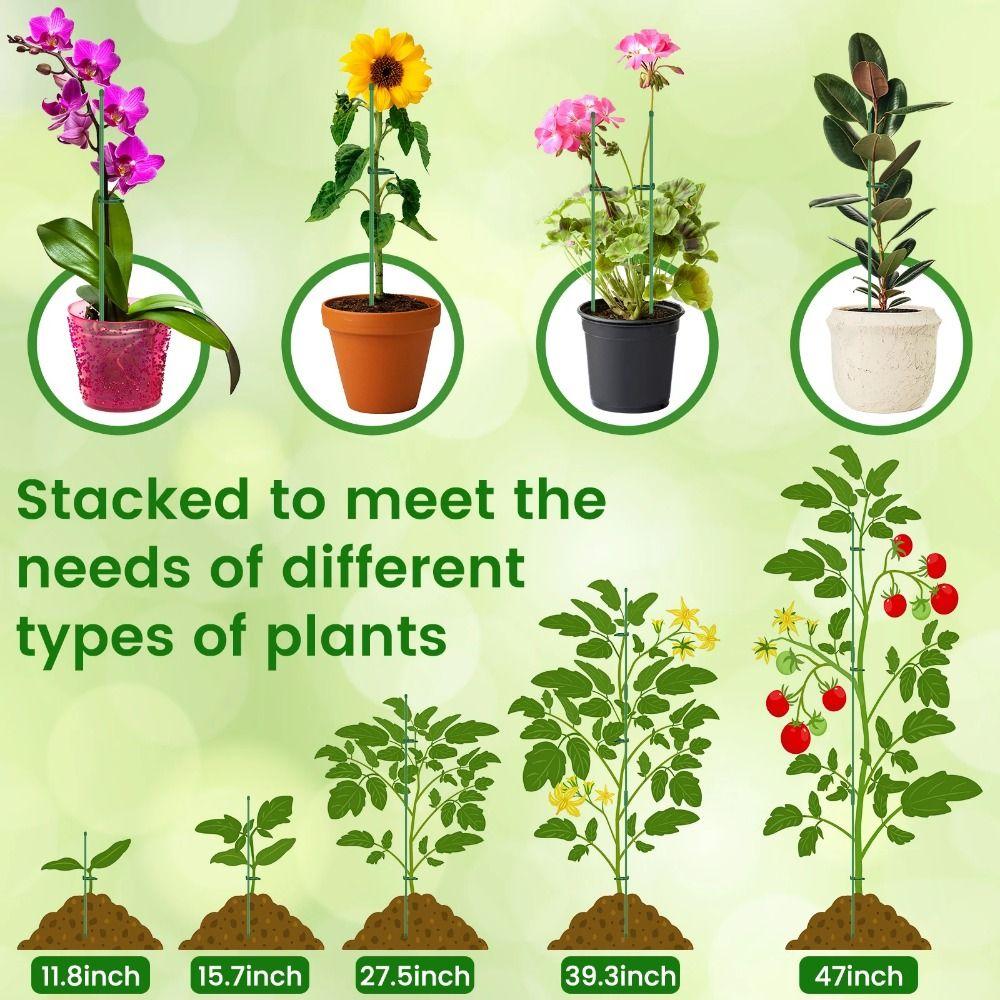 10Pcs Adjustable Plant Climbing Rack Creative Plant Stand Flower Stand Sticks  Garden Accessories