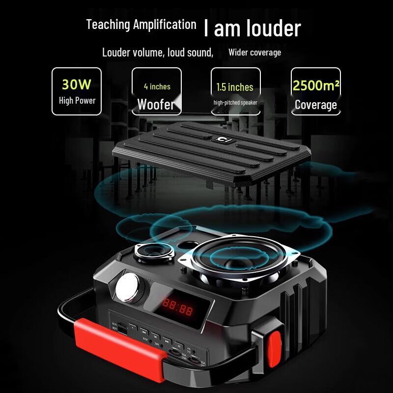 Портативная уличная Bluetooth-колонка для караоке SHIDU с усилителем, штекер CN (адаптер в комплекте) (Китайская версия)