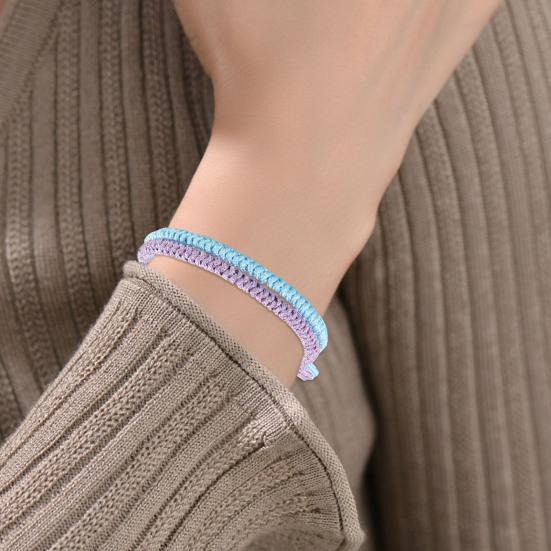 2 шт. Браслеты дружбы Ручной работы Плетеный шнур Регулируемый плетеный браслет Символические цвета для значимого символа единства