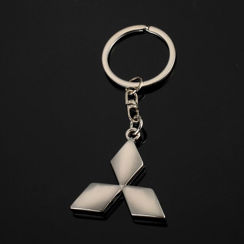 Metal Car Key Chain Pendant Gifts For Mitsubishi ASX Lancer Pajero Outlander Colt Galant L200 Ralliart Auto Keychain Accessories
