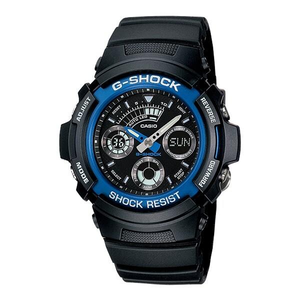 Casio Черные Повседневные Мужские Аналогово-Цифровые Часы G-SHOCK, AW-591-2A, Наручные Часы, Spree, Возраст