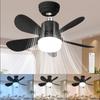 Socket Fan Light with Remote, Small Ceiling Fans with Lights, 3 Color Dimmable LED Light Bulb Fan,Screw-in E26/E27 Base for Room