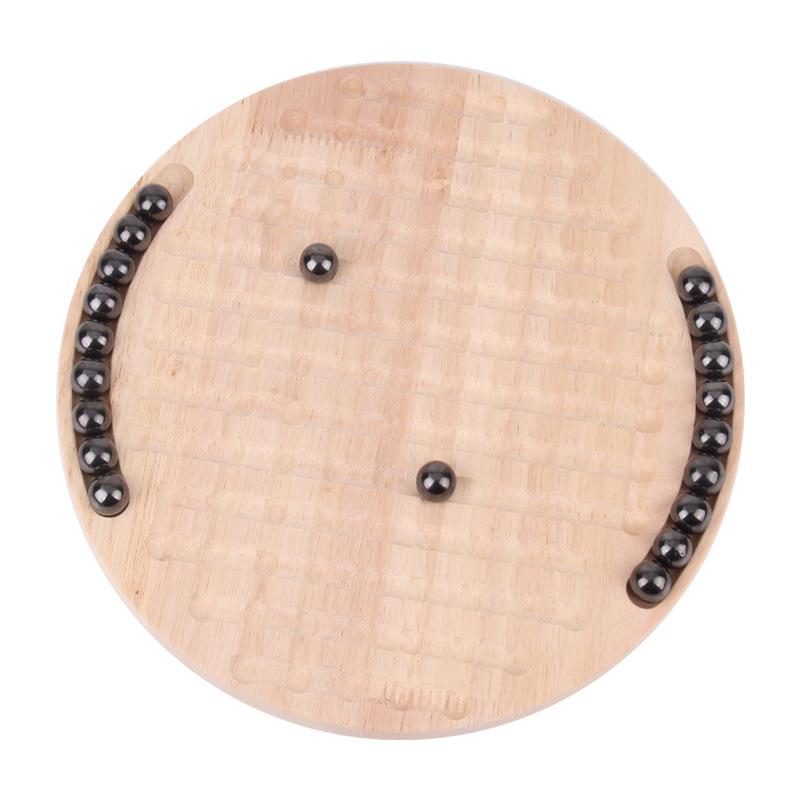 Магнитная шахматная головоломка из массива дерева для развития мышления детей