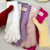 Зимние вязаные перчатки в корейском стиле, сенсорные, митенки с полными пальцами, прочные лыжные перчатки, женские