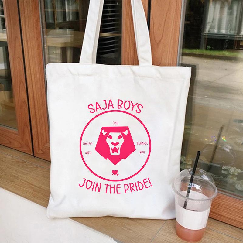 KPOP Demon Hunter Girl Group Saja Boys One-shoulder Canvas Bag Female Student Daily Shopping Handbag